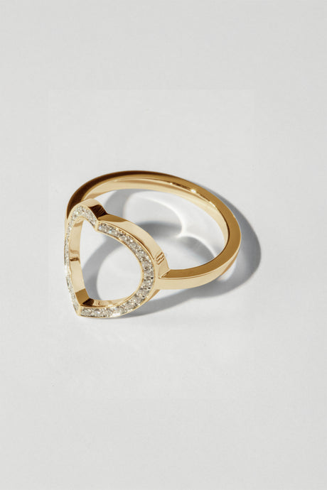 LE SECRET Bague Or jaune 18k tout pavé - Maison Mouche bijoux classiques pas classiques
